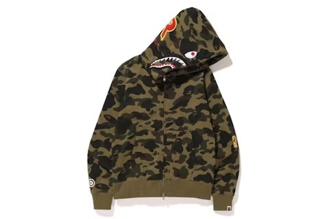 shark full zip up hoodie