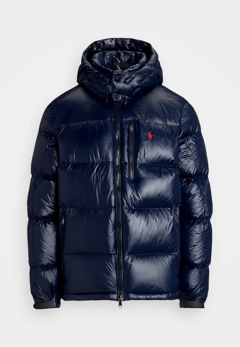 glossy puffer jacket