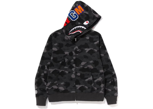 shark full zip up hoodie